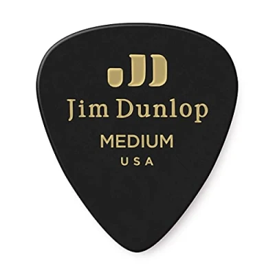 Image of Dunlop 483R03MD Black Classic Celluloid Medium Guitar Picks, 72 Pack