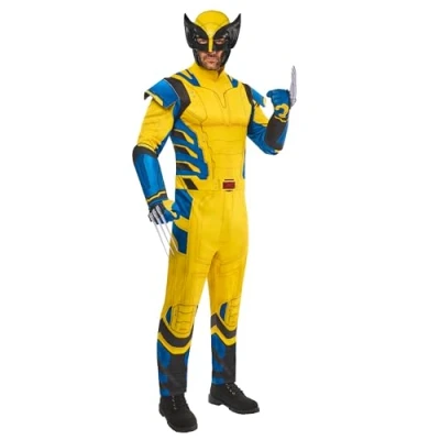 Image of Rubies 1001390S Deadpool Wolverine Adult Fancy Dress, Men, Multicoloured, S