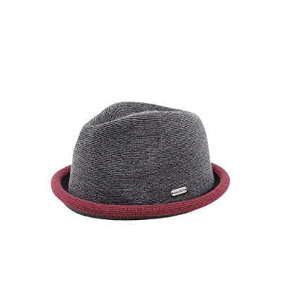 Image of REPLAY Boston Hat, 21 Grey/Bordeaux, S M