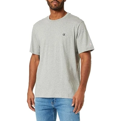 Image of Champion Men&#039;s Legacy Basics S Crewneck T Shirt, Light Heather Grey, M