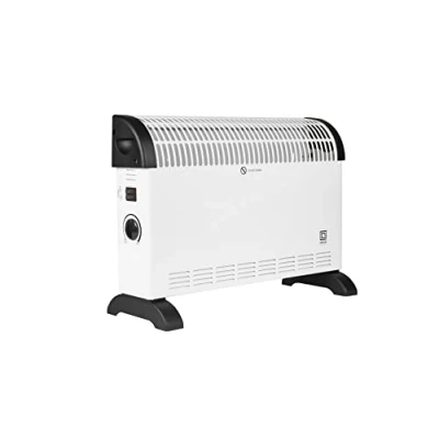 Image of PIFCO 2KW White Convector Heater 3 Heat Settings, Free Standing Portable Electric Fast &amp; Quick heating, Safe and Reliable for Home, Office, Hotel UK Plug