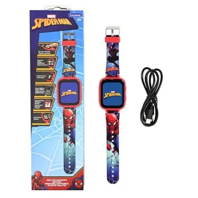 Image of LEXIBOOK, Spider Man, Selfie Watch, HD Touch Screen, 720p Camera, MP3 Player, Built in Speaker, Dictaphone, Pedometer, 5 Games DMW070SP