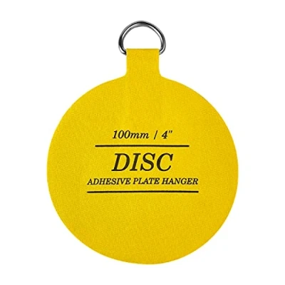 Image of Disc Plate Hangers for Walls Strong Invisible Holder Self Adhesive Stick On Hooks Picture Hanging Wall (100mm / 4&quot;) Disk