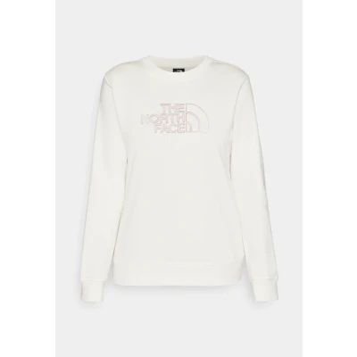 Image of The North Face DREW PEAK Light CREW Sweatshirt, Women&#039;s, Size: 8/10, White dune/metal pink