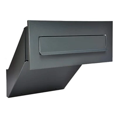 Image of Wall Pass Through Letterbox RAL 7016 Anthracite Grey Matt NEW Mailbox The External Post box 3 keys XXL