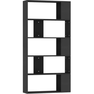 Image of vidaXL Book Cabinet/Room Divider Black 80x24x159 cm Engineered Wood