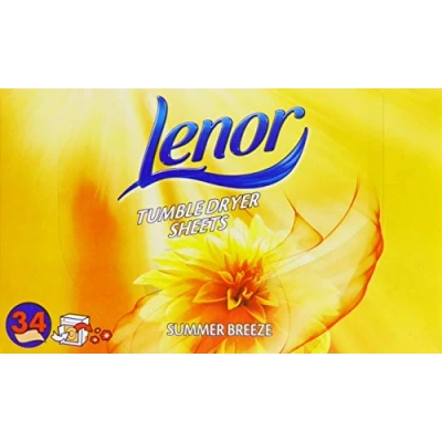 Image of Lenor Tumble Dryer Sheets Summer Breeze 34 (Pack of 3)