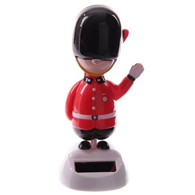 Image of Puckator Novelty London Guardsman Solar Pal Home Office Table Desk Dashboard Car Decor Decoration Gift Ideas Gifts For Teenage Old Boy Girl Dad Mums Powered KIds Toys Toy Figure Figures