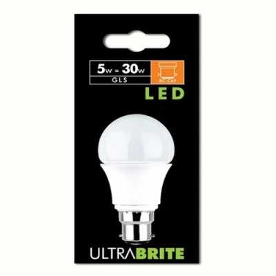 Image of Status Ultrabrite 5W LED Bayonet Cap GLS Bulb