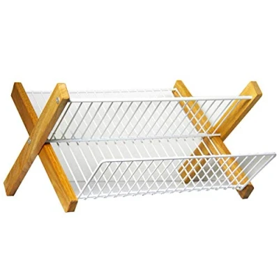 Image of Metaltex 32184514080 Lilly Folding Drying Rack White Wire, Metal 42 x 5 35 cm