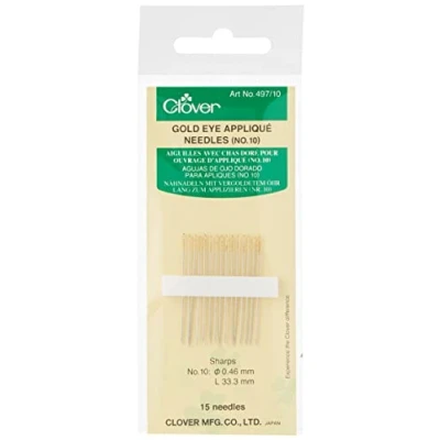 Image of Clover Gold Eye Applique Needles No. 10