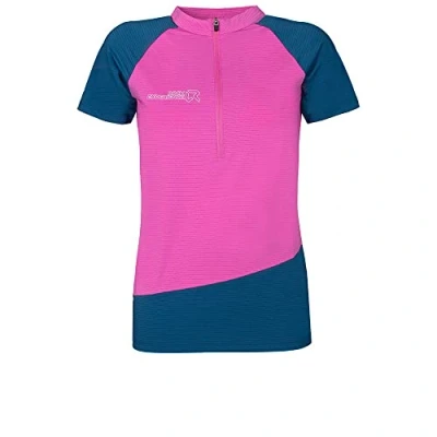 Image of Rock Experience Women&#039;s Merlin SS HZ T Shirt, 0834 Super Pink+1484 Moroccan Blue, XXL