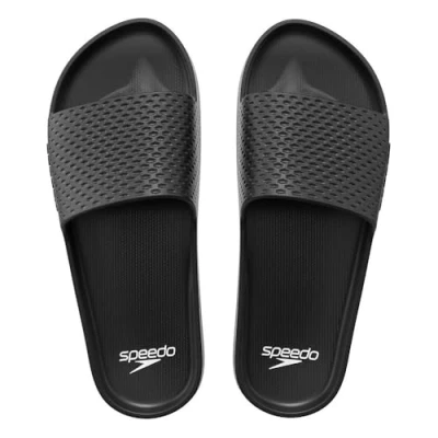 Image of Speedo Men&#039;s Essential Slides Pool Sliders Quick Dry, Black, 9 UK
