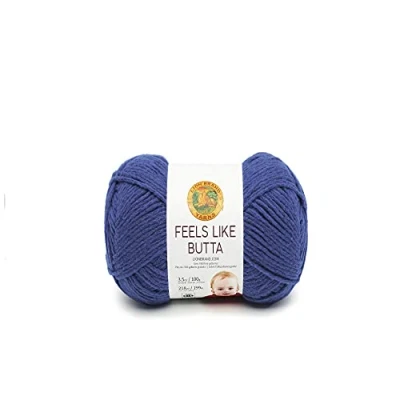 Image of Lion Brand Yarn 215 109 Feels Like Butta Yarn, Royal Blue, One Skein