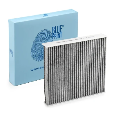 Image of 272776719R, 272777764R, 272777968R, 272779502R Pollen Filter BLUE PRINT ADR162515 Activated Carbon 215mm 199mm 35mm RENAULT: Captur II, Clio 4