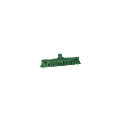 Image of Vikan 31742 Soft/Hard Broom, Green, 410mm Length, 90mm Width, 120mm Height