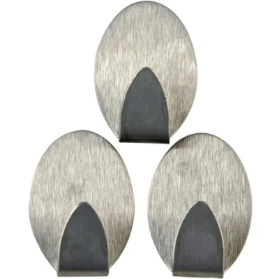 Image of Chef Aid Stainless Steel Self Adhesive Hook, 3 Piece Set, Multi colord