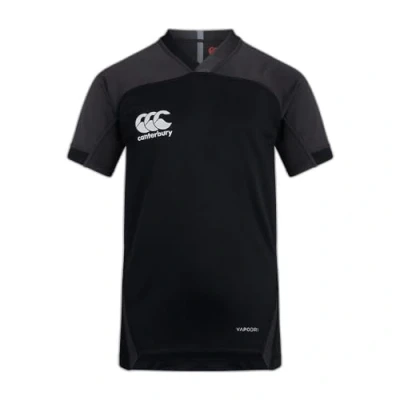 Image of Canterbury Kid&#039;s Vapodri Evader Rugby Jersey, Black, Age 8 (S)