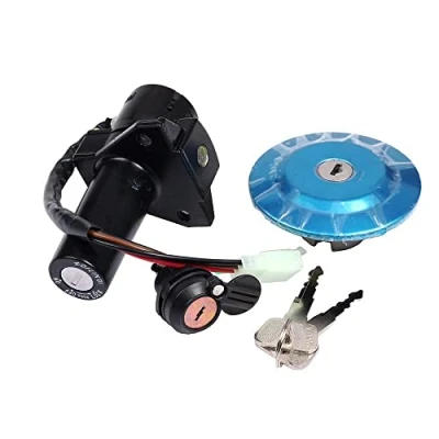 Image of YBR125 Ignition Switch Fuel Petrol Gas Cap Seat Lock Key Set for yamaha 125cc YBR 125