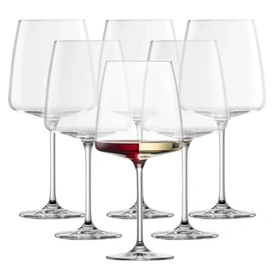 Image of Zwiesel Glas Tritan Sensa Collection, Burgundy Red Wine Glass, 24 Ounce, Set of 6