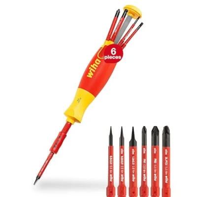 Image of Wiha 283109021 Magazine Bit Holder Red/Yellow Schlitz/PH/SL+PZ