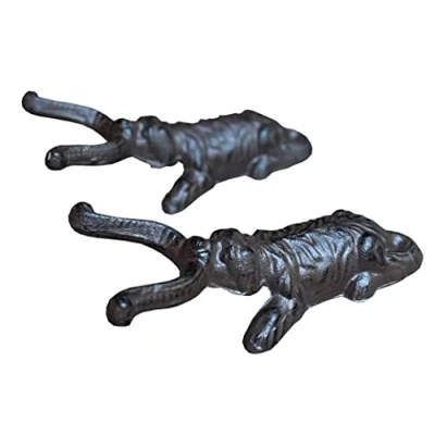Image of Selections Cast Iron Garden &amp; Patio Dog Shaped Boot Jack for Shoes Wellies (Pack of 2)