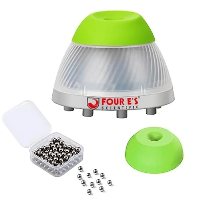 Image of Vortex Paint Mixer with Extra Silicone Cap&amp;100pcs Mixing Balls, Mini Fixed 5000RPM 50mL 5.5mm Orbit Diameter Shaking Blender for Laboratory/Nail Polish Bottle/Acrylic Paints