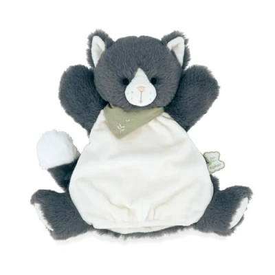 Image of LES AMIS CHAT CHAMALLOW DOUDOU MARIONNETTE 25CM
