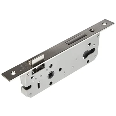 Image of YALE Y52X00400S2 Y52X Wood Door Mortise Lock with Square Edge Front, 40 mm Entry, Center Distance 85 mm, Satin Nickel, Entrata=40mm Interasse=85mm