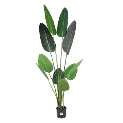 Image of Artificial Large Leaves Tropical Plants, Traveller Palm, Mixed Materials, Dracaena Large,artificial traveller&#039;s tree height 180cm (1)