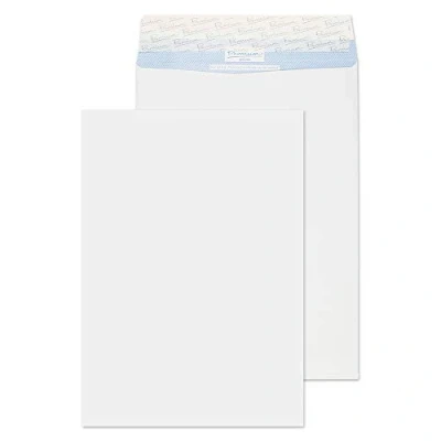 Image of Blake Secure 352 x 250 mm 125 gsm Tear Resistant Pocket Peel &amp; Seal Envelopes (TR8990) White Pack of