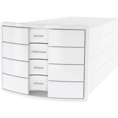 Image of Han Impuls Drawer Box DIN A4/C4 4 Closed Drawers White