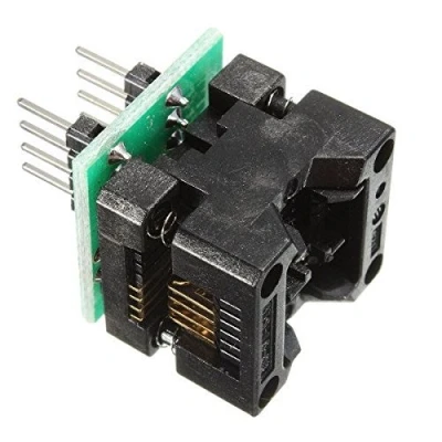 Image of DollaTek SOP8 to DIP8 IC Socket Programmer adapter OTS 16 03 for 24xx 93xx eeprom