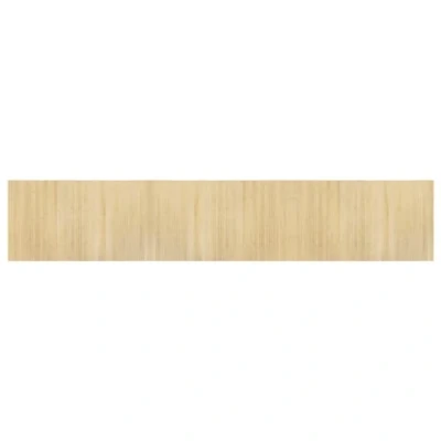 Image of vidaXL Bamboo Rug 60x300cm Light Nature Area Carpet/Water Resistant &amp; Breathable Runner/Anti Slip for Living Room, Hallway