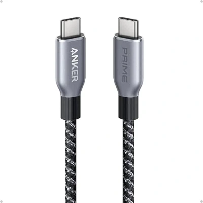 Image of Anker Prime USB C to Cable, 240W 3 ft Fast Charging Upcycled Braided Nylon with High Durability, 2.0 Cable for iPhone 15/15 Pro/15 Pro Max/15 Plus, MacBook, iPad, Galaxy S24