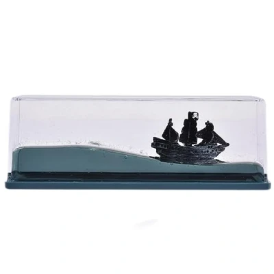 Image of Ditanpu Unsinkable Thousand Sunny Pirate Ship In A Bottle, Acrylic Cruise Model Decoration Fluid Drift Bottle Paperweight Desk For Car Boys Girls (C)