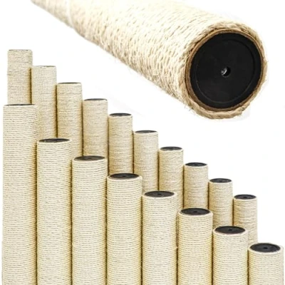 Image of eyepower 45 cm Pfotenfreund Ø 9.2 cm: M8 Sisal Post for Scratching Replacement 100% Natural Robust Cats Cat