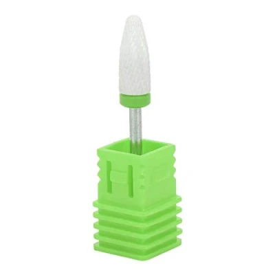 Image of Nail Drill Bit Grinding Stone Corn Head Shape Electric Machine Accessories, Ceramic Bits for Carving, Polishing Nails(Coarse C Green Box)