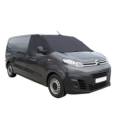 Image of UK Custom Covers SW368BLACKAD5 Luxury Front Windscreen Wrap Cover Black To Fit Toyota Proace 2016 Onwards