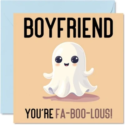 Image of Birthday Cards for Boyfriend Fa Boo Lous Funny Happy Card from Girlfriend, Partner Gifts, 145mm x Joke Greeting Men Him