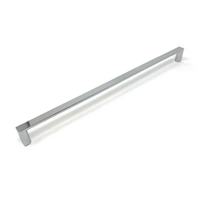 Image of 320mm Polished Chrome Square D Handle for Kitchen Cupboards Cabinets Drawers Furniture Bedroom Bathroom