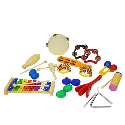 Image of A Star 21 Piece Percussion Kit with Plastic Storage Tub, Mini Band Set