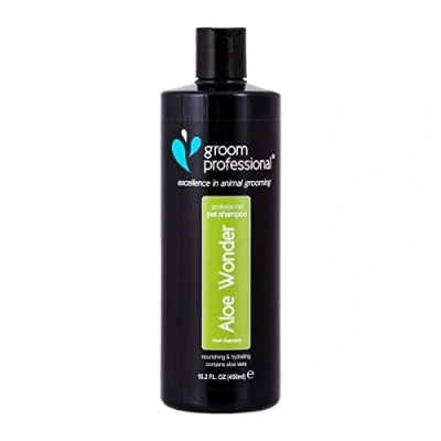 Image of GROOM PROFESSIONAL Aloe Wonder Dog Shampoo for Sensitive Skin Itchy &amp; Dogs Soothing and Nourishing Formula, 450ml