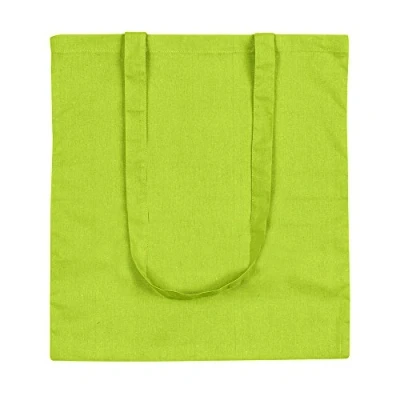 Image of eBuyGB Shopping Tote Shoulder Bag, 100% Cotton, Lime Green, 2.54 x cm