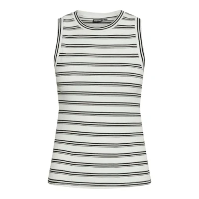 Image of PIECES Women&#039;s Pcadie Sl Tank Top Bc, Cloud Dancer/Detail: Black, XS