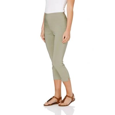 Image of Roman Womens Cropped Stretch Trouser Khaki Size 14 UK