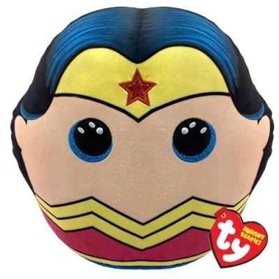 Image of TY Wonder Woman Squishy Beanie 14&quot; Soft Plush Toy Cuddly Collectible for Kids &amp; Babies Stuffed Teddy Plushies DC Comics