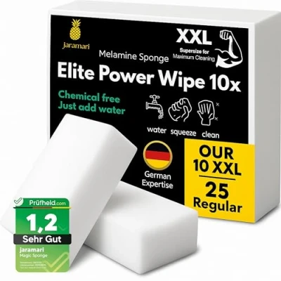 Image of XXL Magic Eraser, Eraser Sponge, Melamine Strong Cleaning Sponges Cleans Household Surfaces, Kitchens, Bathrooms, Walls, Shoes, Pool.Just Add Water to Erase