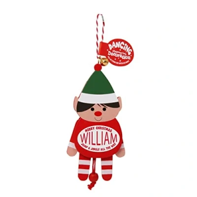 Image of History &amp; Heraldry Personalised Dancing Christmas tree Decorations (William)