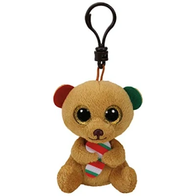 Image of Ty TY35203 Beanie Boo&#039;s Bella Brown Bear Keyring